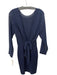 Bec & Bridge Size 2 Navy Blue Rayon Blend Long Sleeve Sheer Tie Back Dress Navy Blue / 2