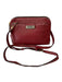 Burberry Dark Red Grained Leather Zip Top Crossbody Strap Bag Dark Red / S