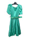 Crosby Size XS Teal Cotton Belt Inc Square Neck Tiered Bottom Dress Teal / XS
