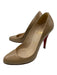 Christian Louboutin Shoe Size 36.5 Taupe Patent Leather Almond Toe Pumps Taupe / 36.5