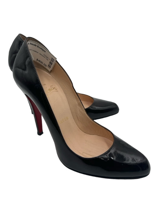Christian Louboutin Shoe Size 36.5 Dark Brown Patent Leather Almond Toe Pumps Dark Brown / 36.5