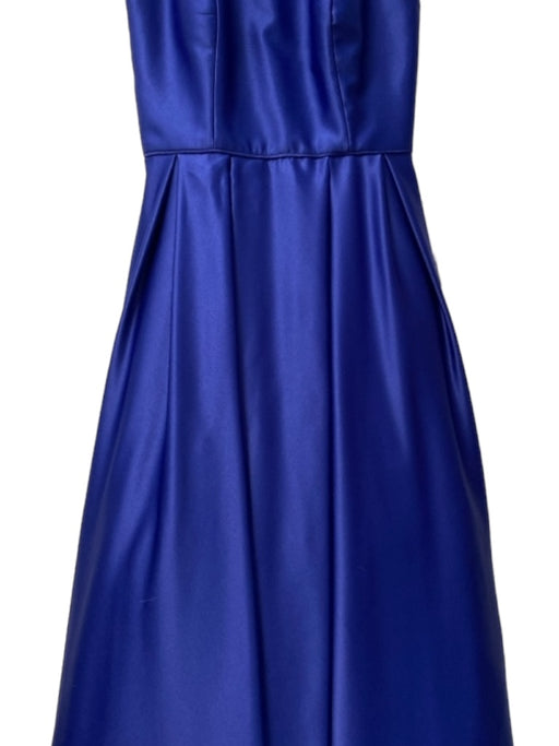 B&A Size 6 Royal Blue Polyester Square Neck Spaghetti Strap Pleat Detail Gown Royal Blue / 6