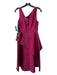 Adrianna Papell Size 8 Maroon Polyester Asymetric Neckline Back Zip Pleat Gown Maroon / 8