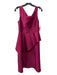 Adrianna Papell Size 8 Maroon Polyester Asymetric Neckline Back Zip Pleat Gown Maroon / 8