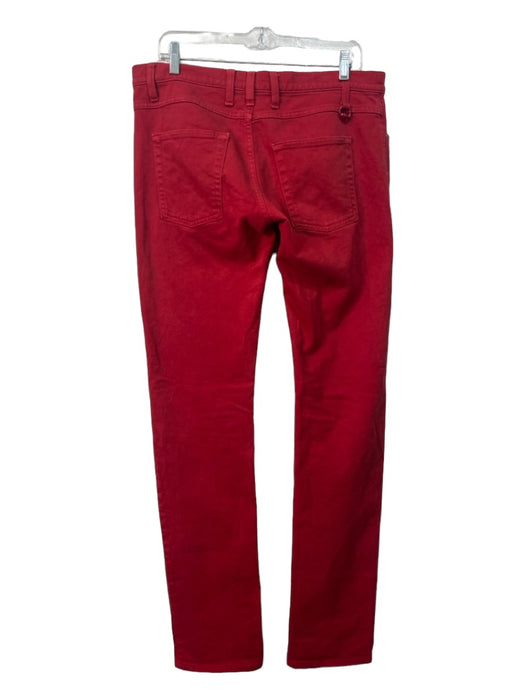 Gucci Size 48 Red Cotton Blend Solid Jean Men's Pants 48