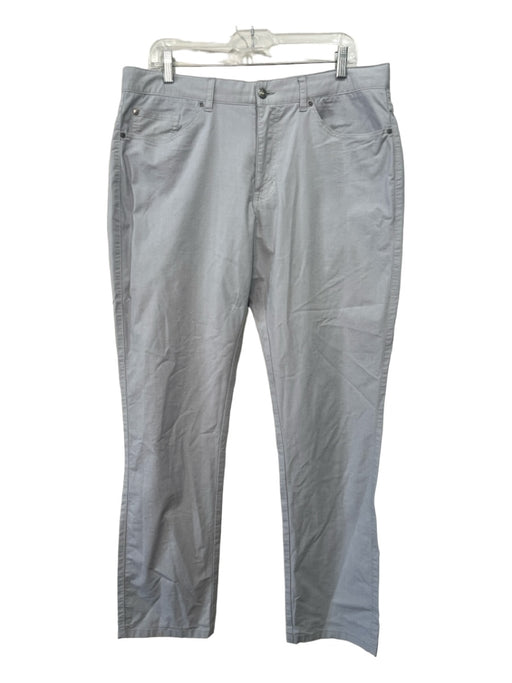 Peter Millar Size 36 Light Gray Cotton Blend Solid Khakis Men's Pants 36