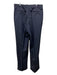 Armani Size 36 Navy Wool Blend Striped Pleats Dress Men's Pants 36