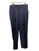 Armani Size 36 Navy Wool Blend Striped Pleats Dress Men's Pants 36