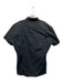 Versace Size L Black Cotton Blend Knit Button Down Men's Short Sleeve L