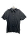 Versace Size L Black Cotton Blend Knit Button Down Men's Short Sleeve L