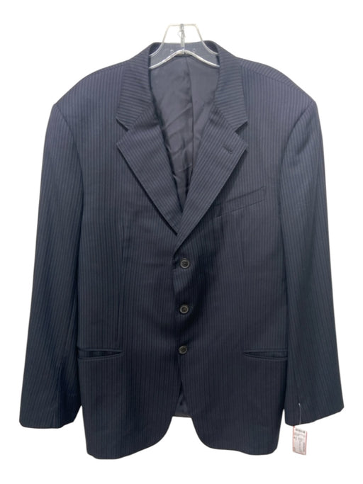 Armani Navy Wool Striped 3 button Men's Blazer 44