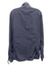 Giorgio Armani Size 17.5 Navy Blue Cotton Solid Zipper Men's Jacket Navy Blue / 17.5