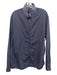 Giorgio Armani Size 17.5 Navy Blue Cotton Solid Zipper Men's Jacket Navy Blue / 17.5