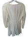 Zara Size L Cream Linen Long Balloon Sleeve V Neck Elastic Waist Dress Cream / L