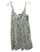 Hill House Size M White, Blue, Green Cotton Nature Print Spaghetti Strap Dress White, Blue, Green / M