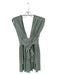 Sabina Musayev Size L Sea Green Polyester Shoulder Pads Acordian Pleated Dress Sea Green / L