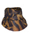 COS Black & Brown Polyester Puffer Animal Print Bucket Hat Black & Brown / M/L