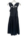 Ulla Johnson Size 4 Black Tencel Blend Sleeveless Ruffles Gathered Dress Black / 4