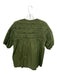 Merlette Size Small Olive Green Cotton Half Puff Sleeve smocked Gathered Top Olive Green / Small