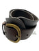 Linea Pelle Brown Leather Brass Buckle Wide Belts Brown / S
