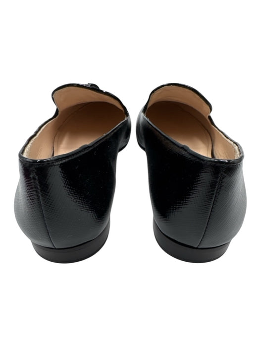 Prada Shoe Size 37.5 Black Leather Tassels Almond Toe Loafers Black / 37.5