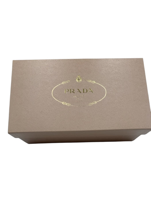 Prada Shoe Size 37.5 Black Leather Tassels Almond Toe Loafers Black / 37.5