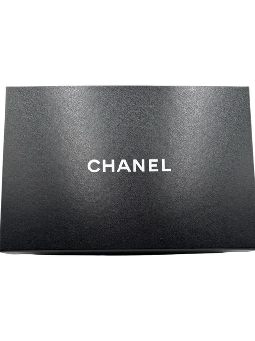 Chanel Shoe Size 38.5 Beige & Black Leather Cap Toe Slingbacks Pumps Beige & Black / 38.5