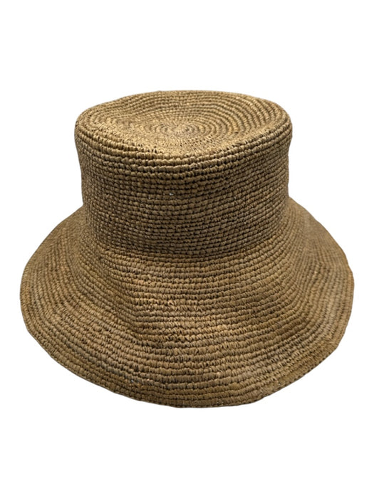 Jenni Kayne Muted Brown Straw Floppy Sun Hat Muted Brown