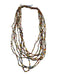 No Brand Yellow, Blue, Multi Beaded Glass Beads Stripes Multi Strand Necklace Yellow, Blue, Multi