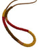 No Brand Brown, Yellow, Red Beaded Lobster Clasp Stripe Necklace Brown, Yellow, Red