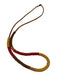 No Brand Brown, Yellow, Red Beaded Lobster Clasp Stripe Necklace Brown, Yellow, Red