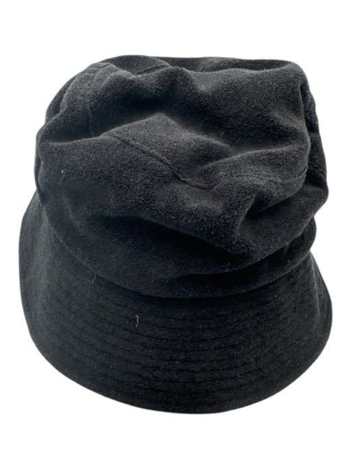 Lack of Color Black Cotton Terry Cloth Pocket Bucket Hat Black / S/M