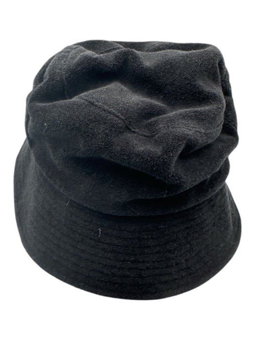 Lack of Color Black Cotton Terry Cloth Pocket Bucket Hat Black / S/M