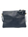 Clare V Dark Blue Pony Hair Gold Zipper Pouch Crossbody Bag Dark Blue / S