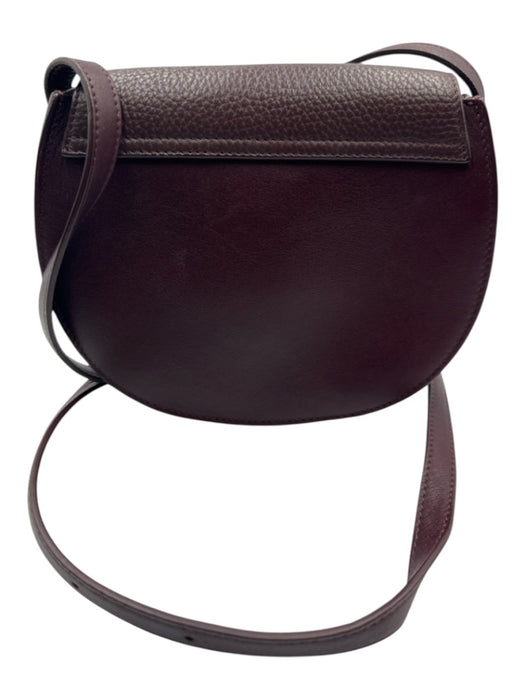 Cuyana Plum Purple Leather Magnetic Flap Gold Hardware Crossbody Bag Plum Purple / XS