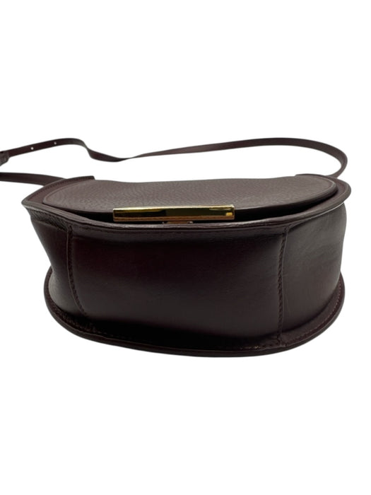 Cuyana Plum Purple Leather Magnetic Flap Gold Hardware Crossbody Bag Plum Purple / XS