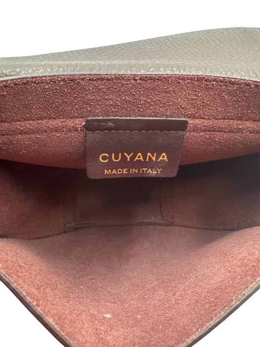 Cuyana Plum Purple Leather Magnetic Flap Gold Hardware Crossbody Bag Plum Purple / XS