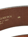 Ann Mashburn Brown Leather Brass Buckle Wide Belts Brown / 28