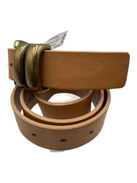 By Malene Birger Light Brown Leather Brass Buckle Belts Light Brown / S