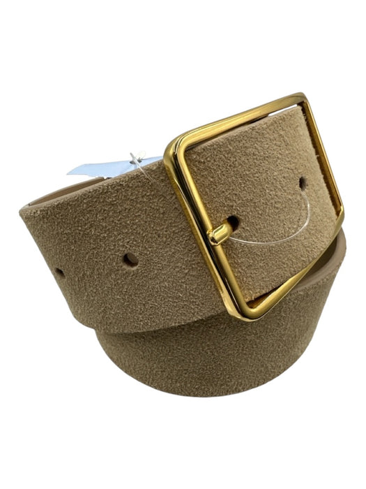 B-Low The Belt Taupe Gray Leather & Suede Gold Buckle Reversible Belts Taupe Gray / S