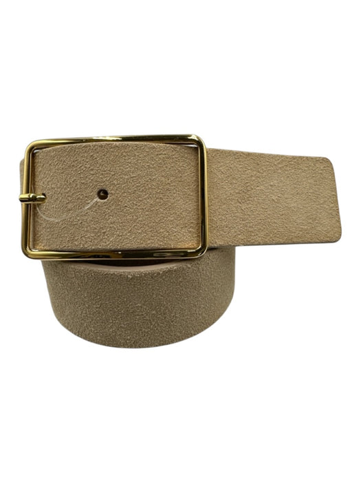 B-Low The Belt Taupe Gray Leather & Suede Gold Buckle Reversible Belts Taupe Gray / S