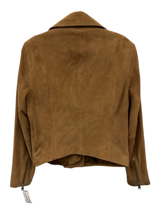 Quince Size S Light Brown Goat Suede Silver Hardware Moto Jacket Light Brown / S