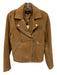 Quince Size S Light Brown Goat Suede Silver Hardware Moto Jacket Light Brown / S
