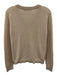 Jenni Kayne Size XS Beige Cream Cashmere V Neck Knit Sweater Beige Cream / XS