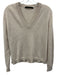 Jenni Kayne Size XS Beige Cream Cashmere V Neck Knit Sweater Beige Cream / XS