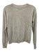 Intermix Size P Gray Cashmere V Neck Ribbed Trim Sweater Gray / P
