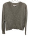 Intermix Size P Gray Cashmere V Neck Ribbed Trim Sweater Gray / P