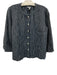 Toast Size XS Blue & Gray Linen 3/4 Sleeve Stripe Buttons Top Blue & Gray / XS