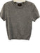 Quince Size S Gray Mongolian Cashmere Short Sleeve Ribbed Trim Sweater Top Gray / S