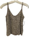 Jenni Kayne Size XS Brown, Beige, White Viscose Spaghetti Strap Animal TankTop Brown, Beige, White / XS